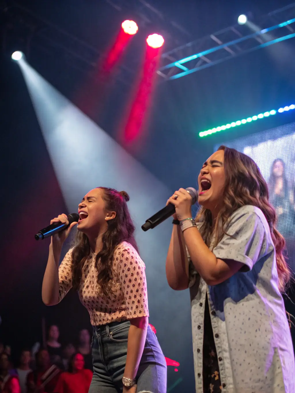 A stage performance featuring local artists supported by MANAKIN MUSIC, emphasizing the organization's commitment to providing platforms for emerging talent.